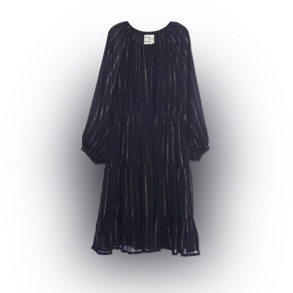 WANDER & WONDER  Aicha Lurex Dress | black lurex